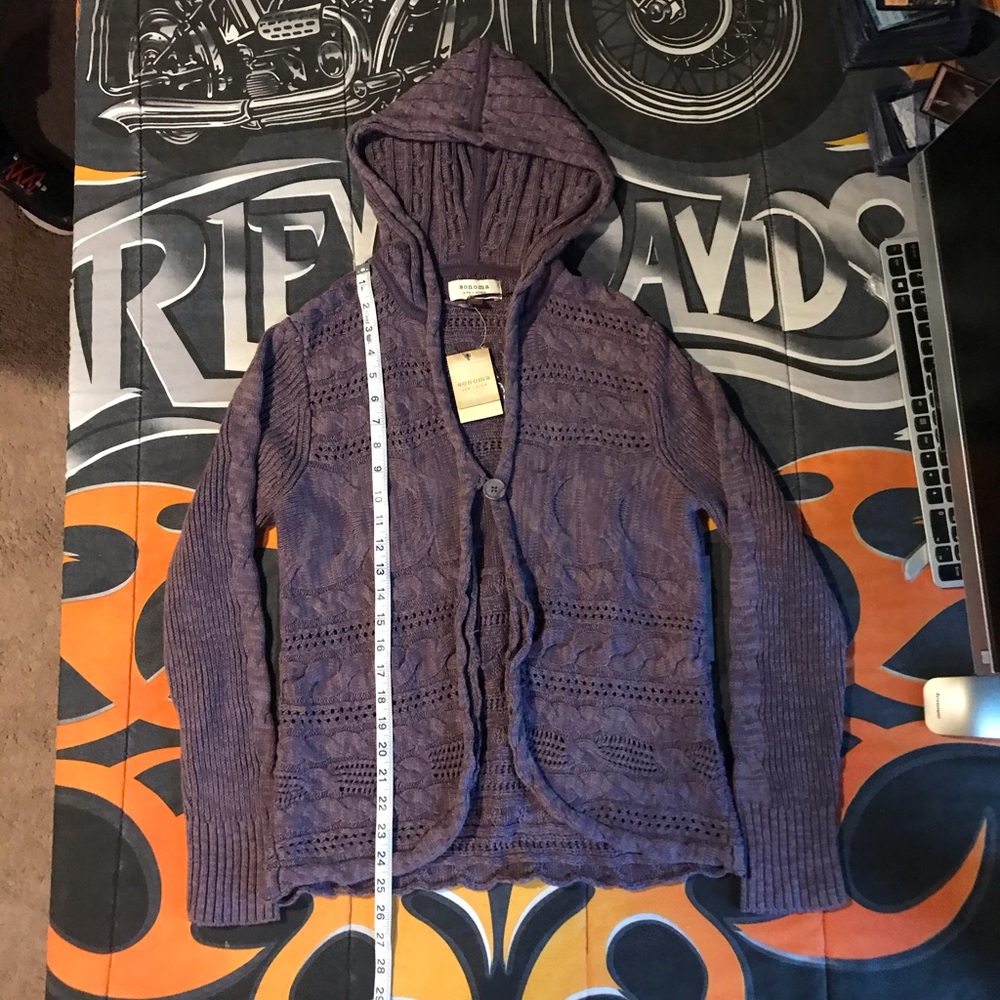Sonoma button knitted sweatshirt size M